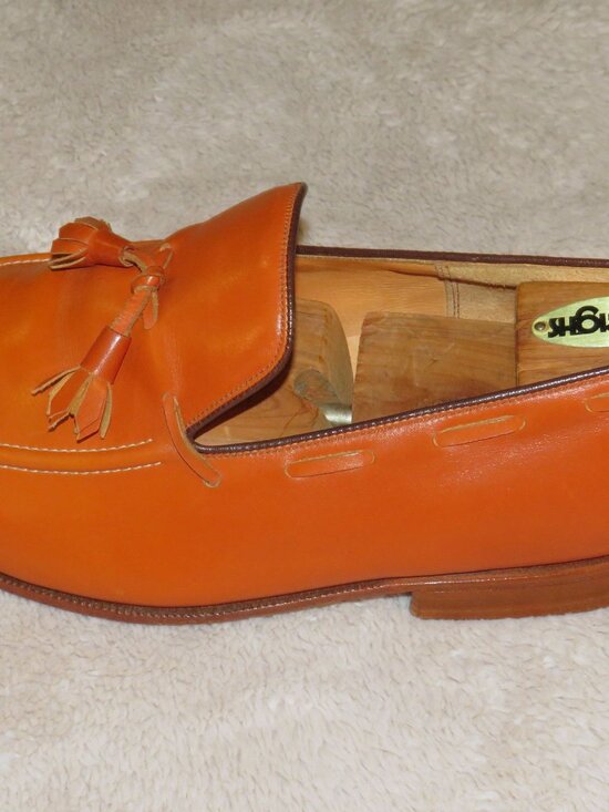 E. Vogel Bespoke Chestnut Calf Leather Tassel Kiltie Moccasian Loafers 11 EE main image 12